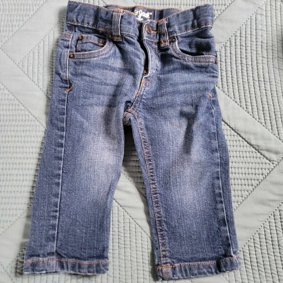 🔥5 FOR $25🔥12M Baby Blue Jeans Bundle 3 for 1 (Cat & Jack, OshKosh, Healthtex) - Picture 2 of 12